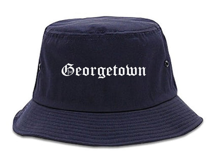 Georgetown Kentucky KY Old English Mens Bucket Hat Navy Blue