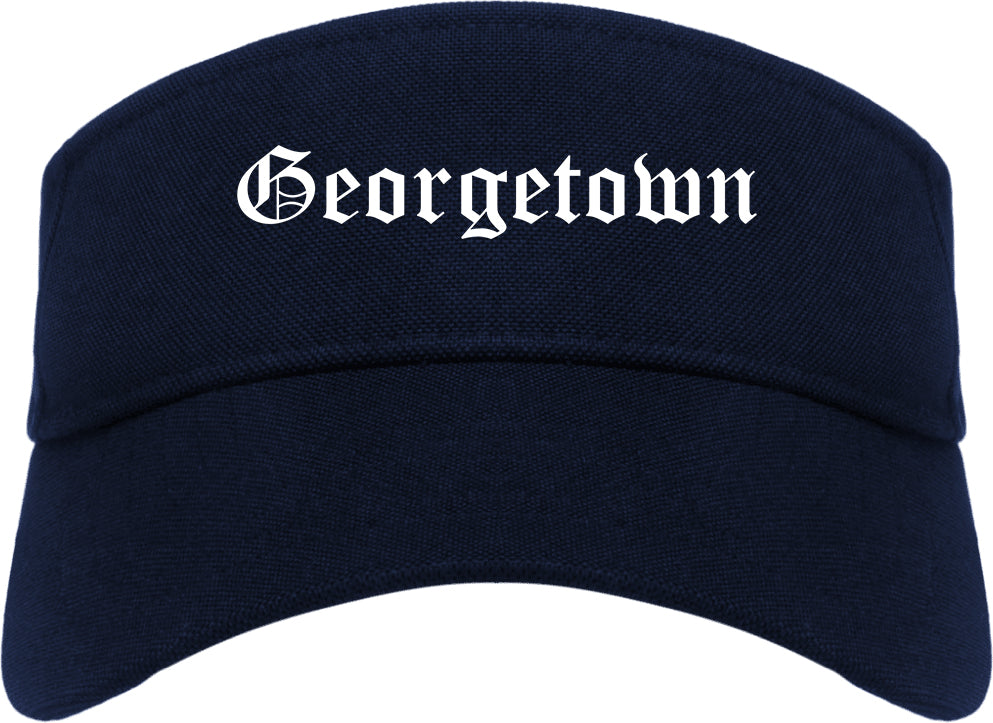 Georgetown Kentucky KY Old English Mens Visor Cap Hat Navy Blue