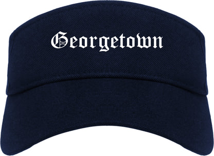 Georgetown Kentucky KY Old English Mens Visor Cap Hat Navy Blue