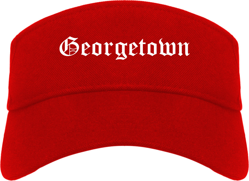 Georgetown Kentucky KY Old English Mens Visor Cap Hat Red