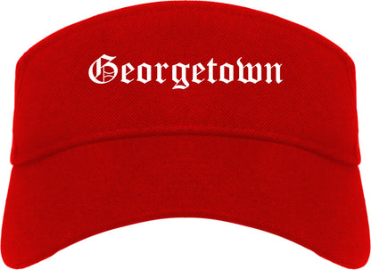 Georgetown Kentucky KY Old English Mens Visor Cap Hat Red