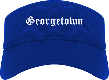 Georgetown Kentucky KY Old English Mens Visor Cap Hat Royal Blue