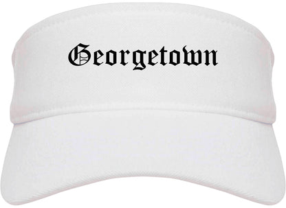 Georgetown Kentucky KY Old English Mens Visor Cap Hat White