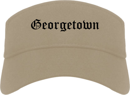 Georgetown South Carolina SC Old English Mens Visor Cap Hat Khaki