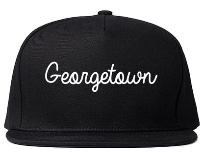 Georgetown Texas TX Script Mens Snapback Hat Black