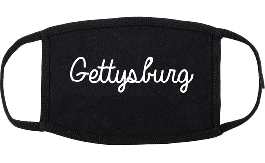 Gettysburg Pennsylvania PA Script Cotton Face Mask Black