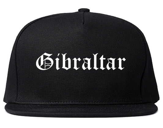 Gibraltar Michigan MI Old English Mens Snapback Hat Black