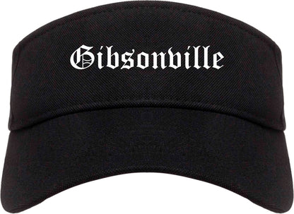 Gibsonville North Carolina NC Old English Mens Visor Cap Hat Black