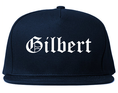 Gilbert Arizona AZ Old English Mens Snapback Hat Navy Blue