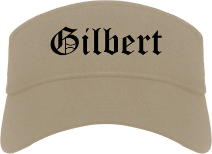 Gilbert Arizona AZ Old English Mens Visor Cap Hat Khaki