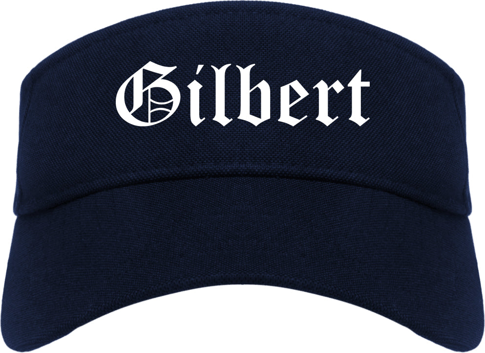 Gilbert Arizona AZ Old English Mens Visor Cap Hat Navy Blue