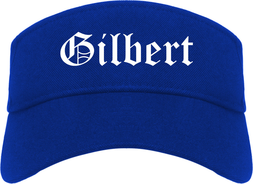 Gilbert Arizona AZ Old English Mens Visor Cap Hat Royal Blue