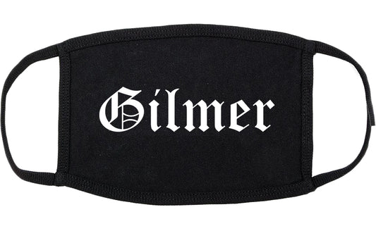 Gilmer Texas TX Old English Cotton Face Mask Black