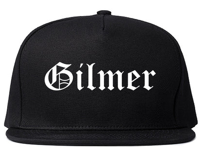 Gilmer Texas TX Old English Mens Snapback Hat Black