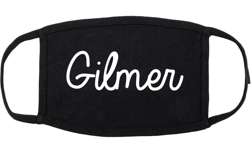 Gilmer Texas TX Script Cotton Face Mask Black