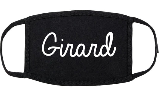 Girard Ohio OH Script Cotton Face Mask Black