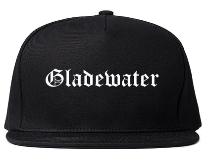 Gladewater Texas TX Old English Mens Snapback Hat Black