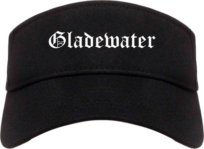 Gladewater Texas TX Old English Mens Visor Cap Hat Black