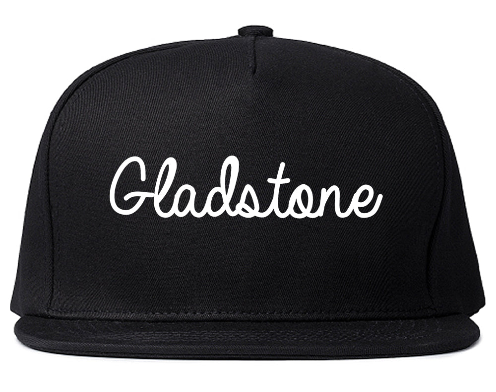 Gladstone Missouri MO Script Mens Snapback Hat Black