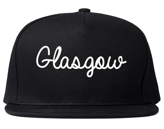 Glasgow Kentucky KY Script Mens Snapback Hat Black