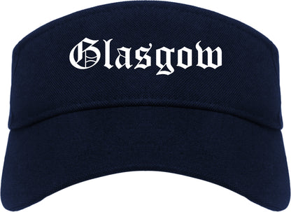 Glasgow Kentucky KY Old English Mens Visor Cap Hat Navy Blue