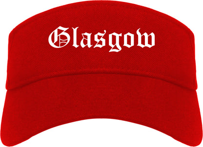 Glasgow Kentucky KY Old English Mens Visor Cap Hat Red
