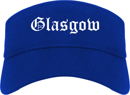 Glasgow Kentucky KY Old English Mens Visor Cap Hat Royal Blue