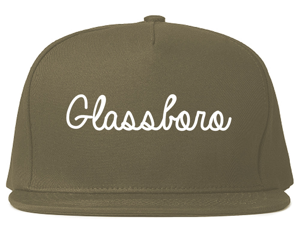 Glassboro New Jersey NJ Script Mens Snapback Hat Grey