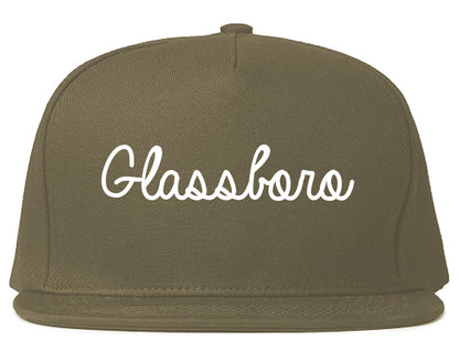 Glassboro New Jersey NJ Script Mens Snapback Hat Grey