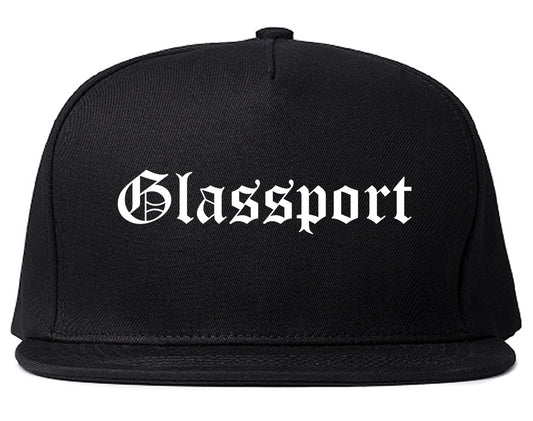 Glassport Pennsylvania PA Old English Mens Snapback Hat Black