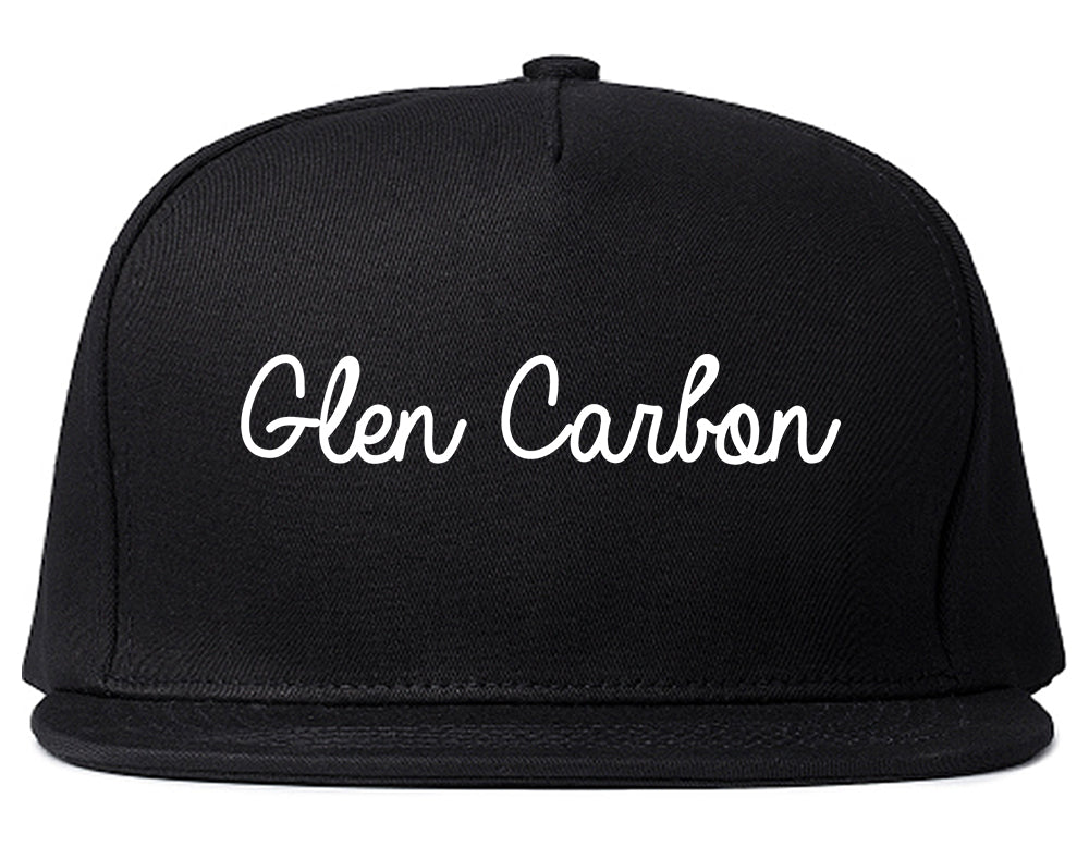 Glen Carbon Illinois IL Script Mens Snapback Hat Black