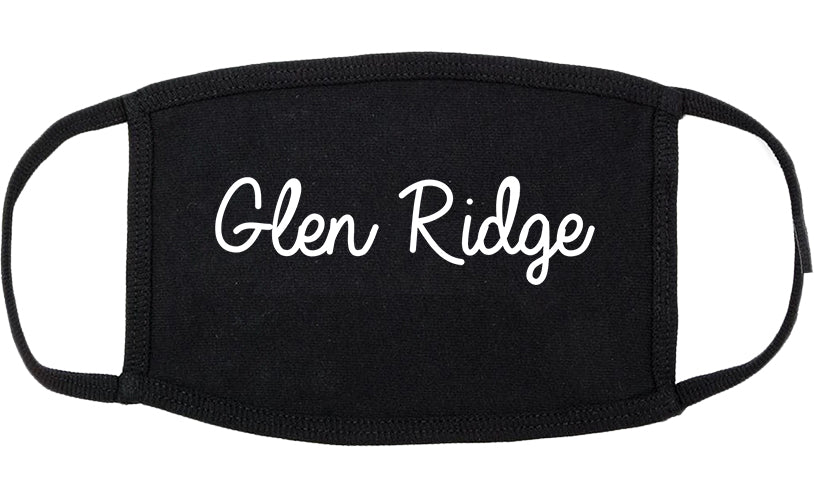 Glen Ridge New Jersey NJ Script Cotton Face Mask Black
