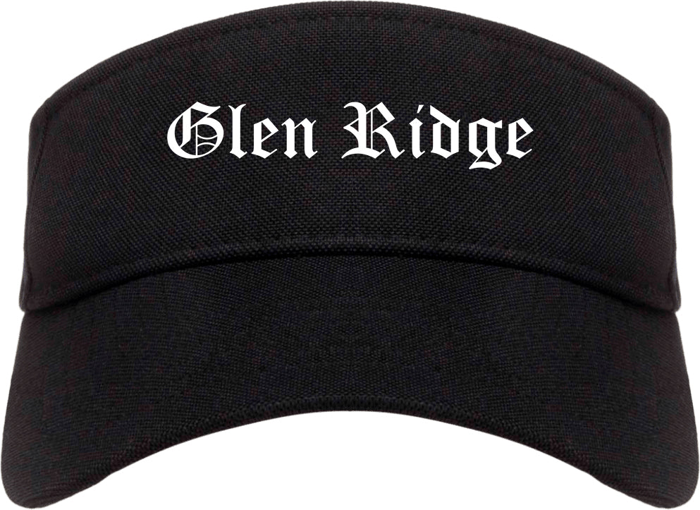 Glen Ridge New Jersey NJ Old English Mens Visor Cap Hat Black
