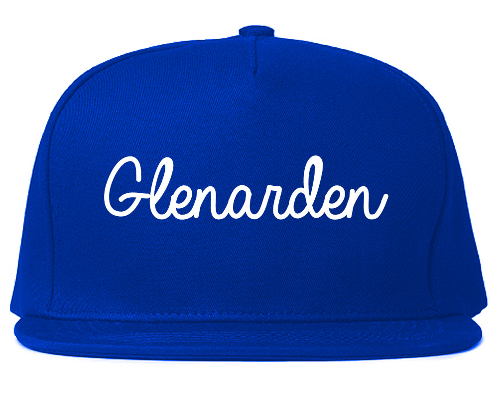 Glenarden Maryland MD Script Mens Snapback Hat Royal Blue