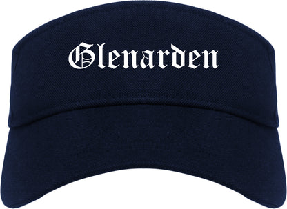 Glenarden Maryland MD Old English Mens Visor Cap Hat Navy Blue