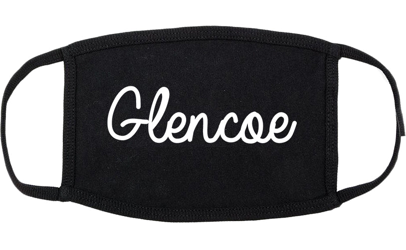 Glencoe Alabama AL Script Cotton Face Mask Black