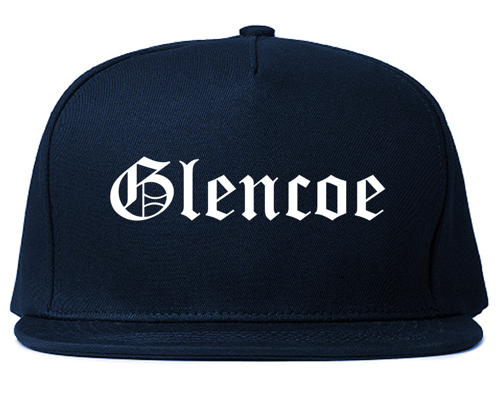 Glencoe Illinois IL Old English Mens Snapback Hat Navy Blue