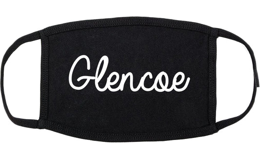 Glencoe Illinois IL Script Cotton Face Mask Black