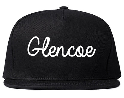Glencoe Illinois IL Script Mens Snapback Hat Black