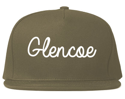 Glencoe Illinois IL Script Mens Snapback Hat Grey