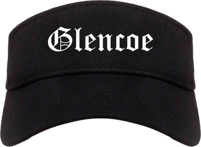 Glencoe Illinois IL Old English Mens Visor Cap Hat Black