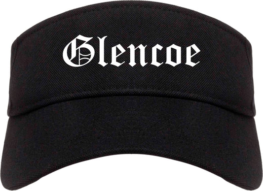 Glencoe Illinois IL Old English Mens Visor Cap Hat Black