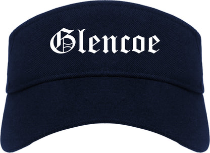 Glencoe Illinois IL Old English Mens Visor Cap Hat Navy Blue