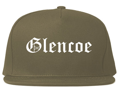 Glencoe Minnesota MN Old English Mens Snapback Hat Grey