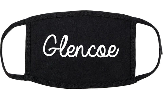 Glencoe Minnesota MN Script Cotton Face Mask Black