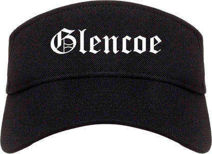 Glencoe Minnesota MN Old English Mens Visor Cap Hat Black