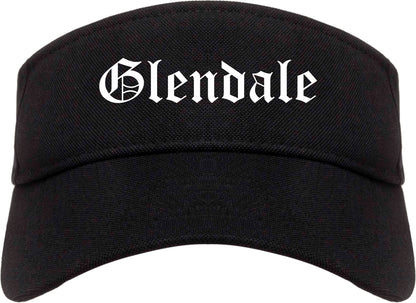 Glendale Arizona AZ Old English Mens Visor Cap Hat Black