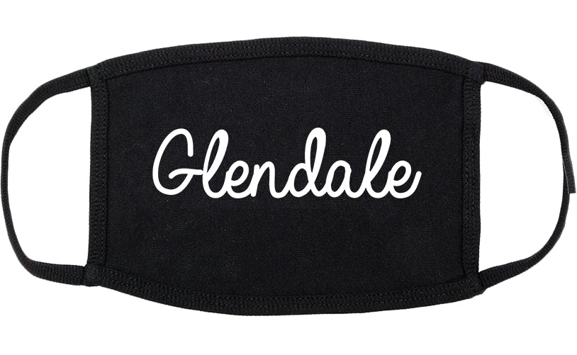 Glendale Colorado CO Script Cotton Face Mask Black