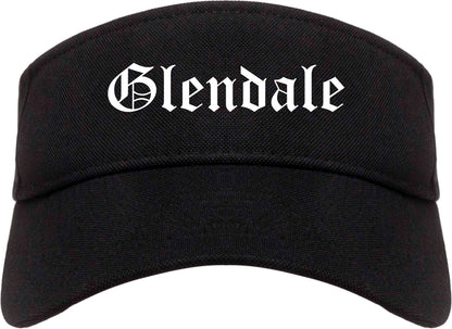 Glendale Missouri MO Old English Mens Visor Cap Hat Black
