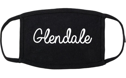 Glendale Wisconsin WI Script Cotton Face Mask Black